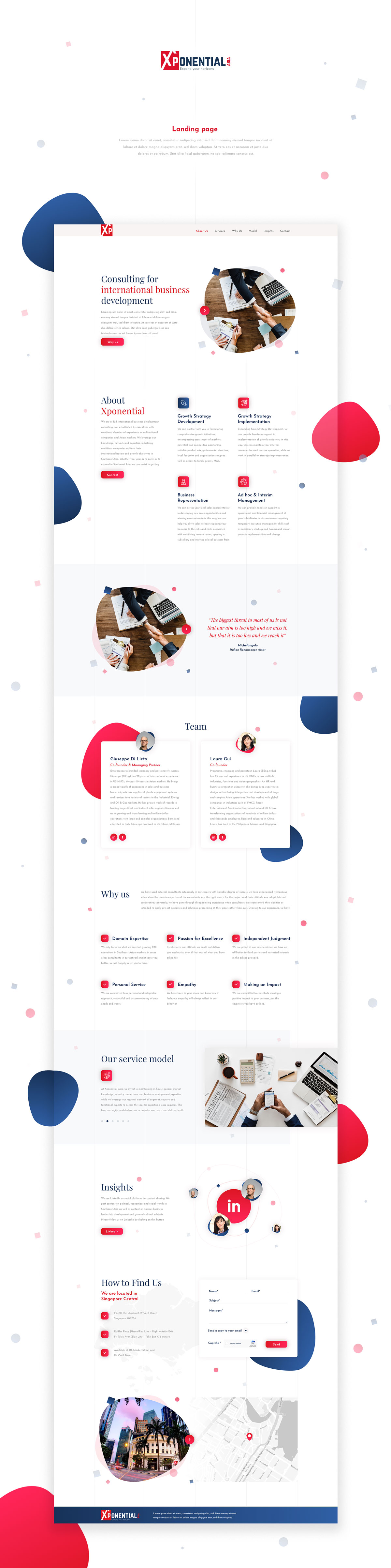 Xponential Landing page